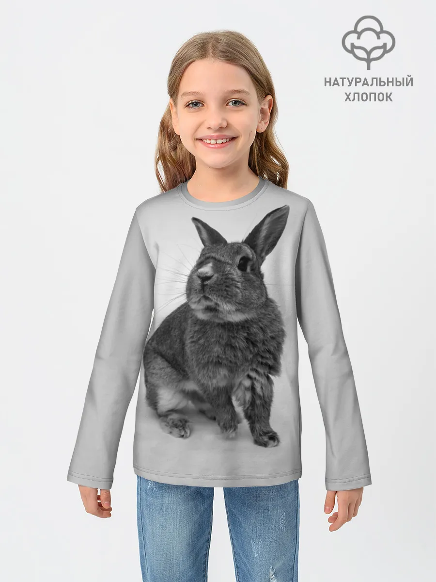 Детский лонгслив / Кролик