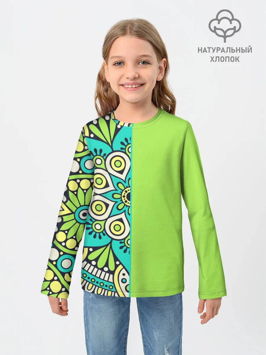 Детский лонгслив / Медитация с мандалой