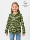 Детский лонгслив / Камуфляж с крокодилами