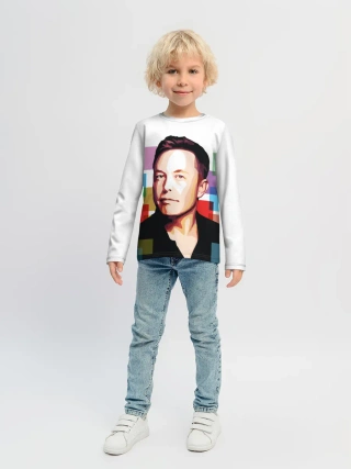 Детский лонгслив / Илон Маск