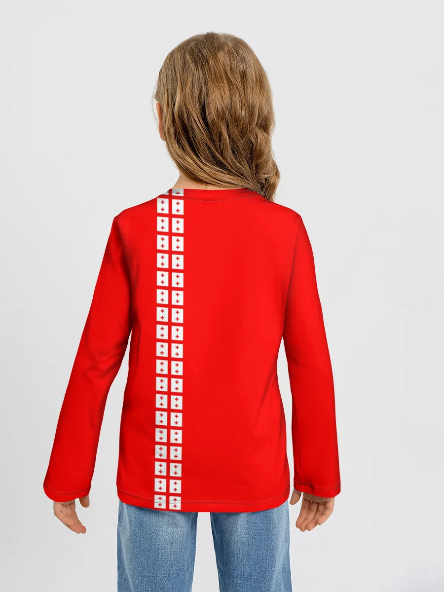 Детский лонгслив / Грузия, лента с гербом