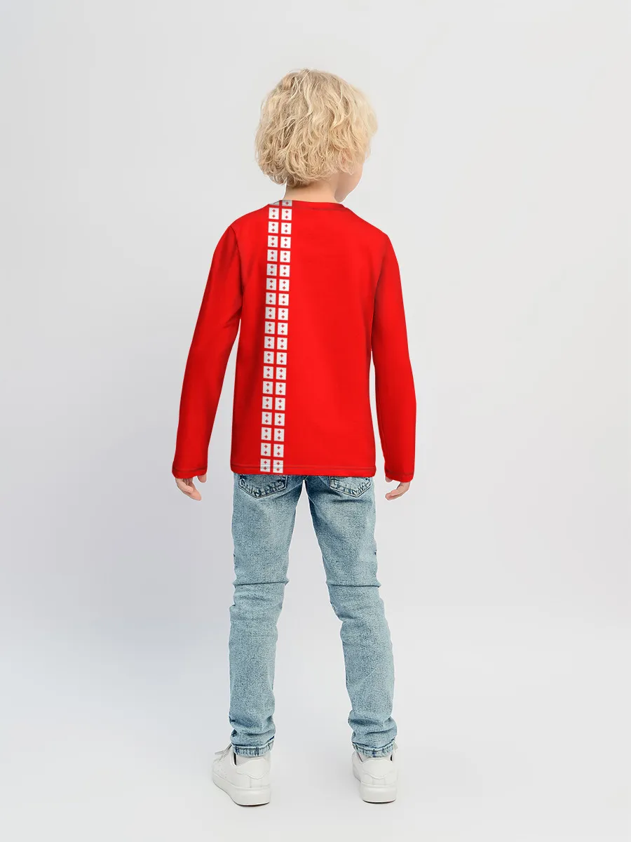 Детский лонгслив / Грузия, лента с гербом