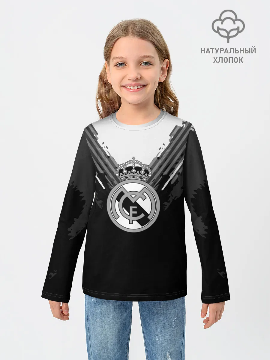 Детский лонгслив / Real Madrid abstract original