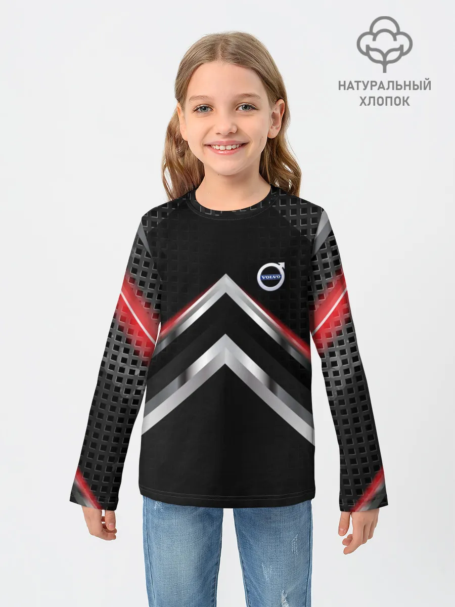 Детский лонгслив / Volvo abstract line