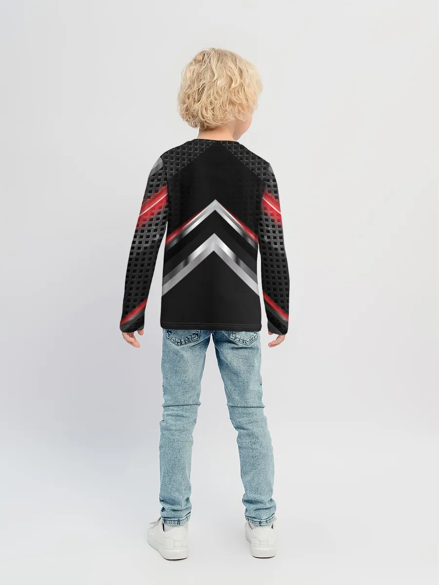 Детский лонгслив / Volvo abstract line