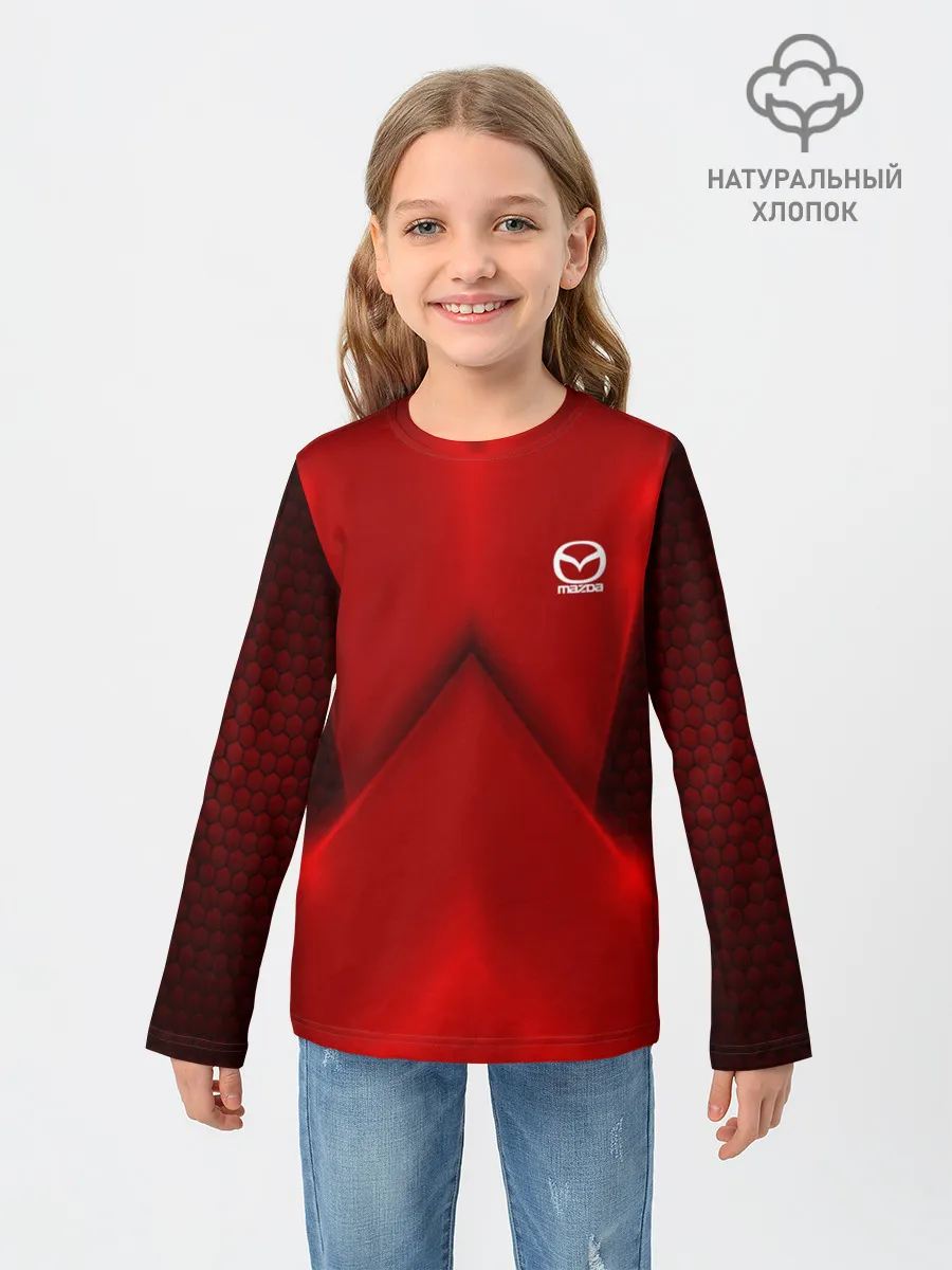 Детский лонгслив / Mazda car sport RED