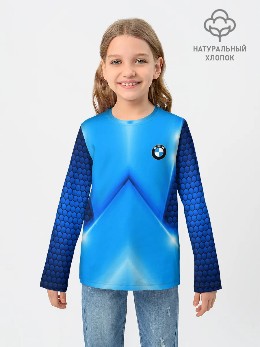 Детский лонгслив / BMW car sport SKY