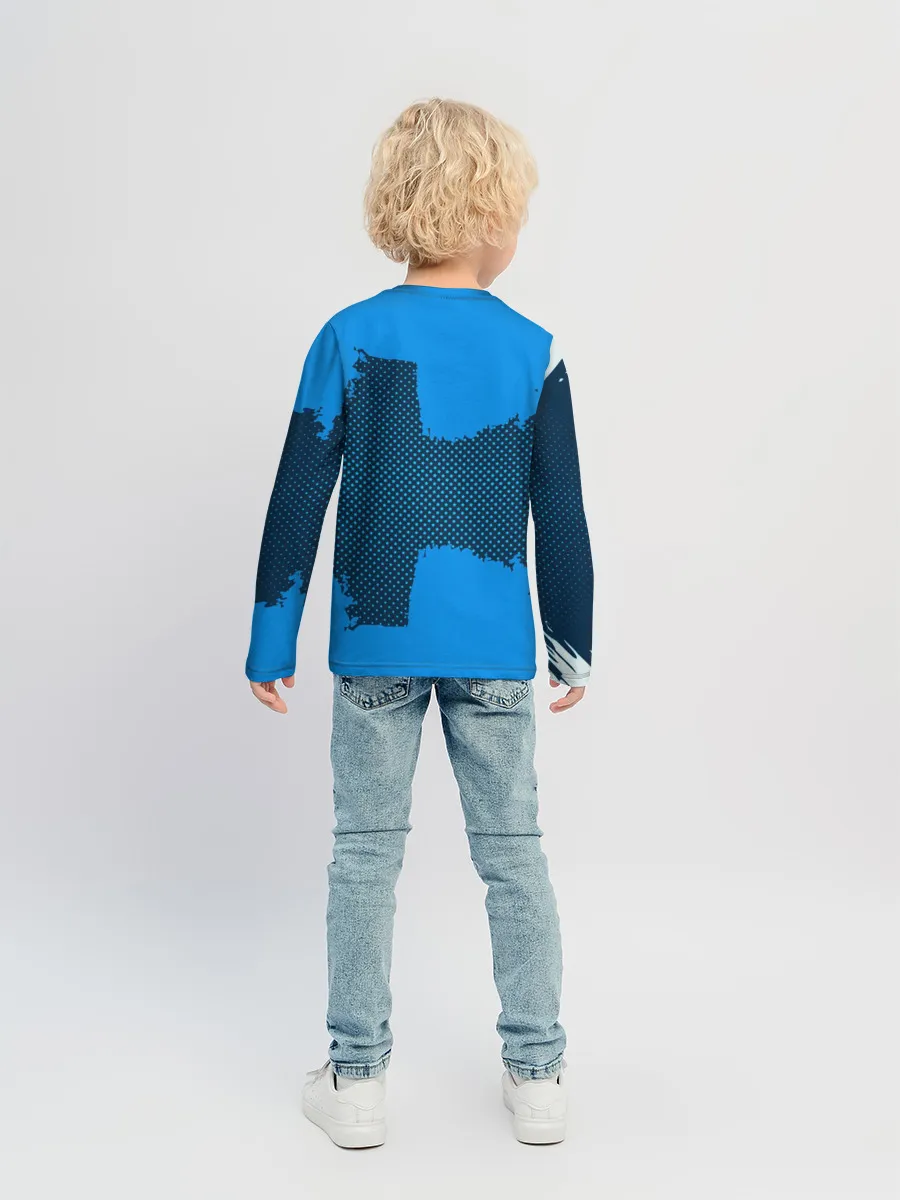 Детский лонгслив / BARCELONA SPORT BLUE