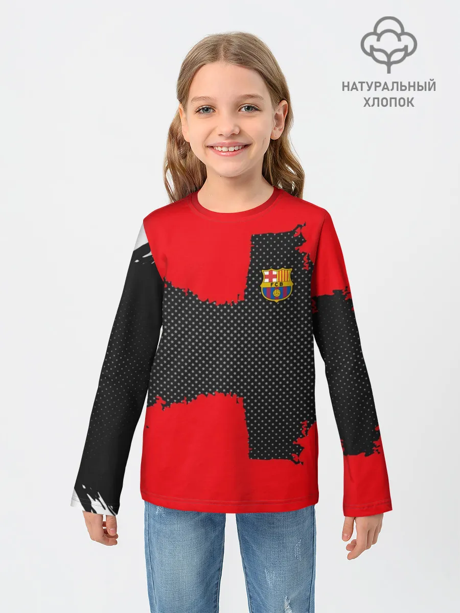 Детский лонгслив / BARCELONA SPORT RED
