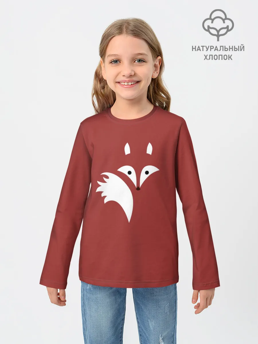 Детский лонгслив / Абстрактная лиса