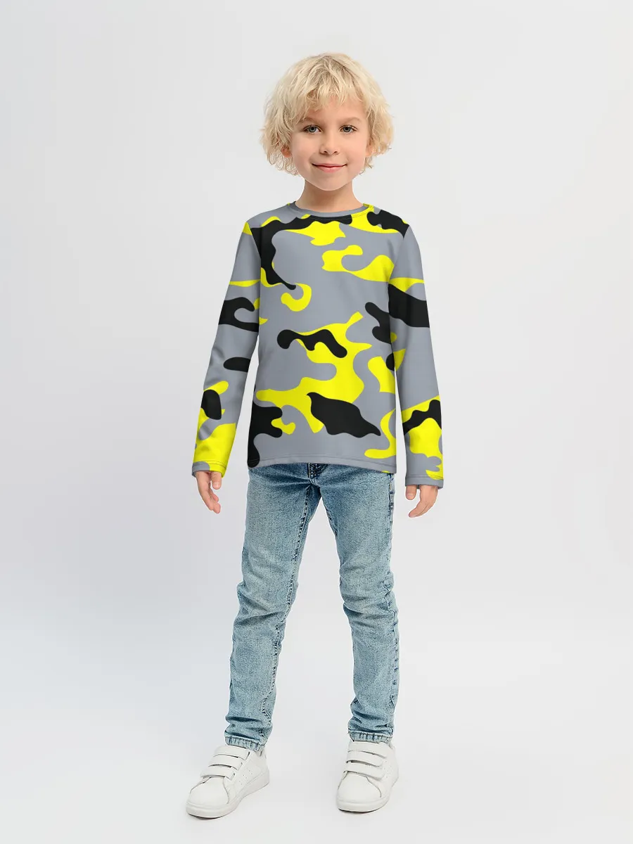 Детский лонгслив / Yellow camouflage