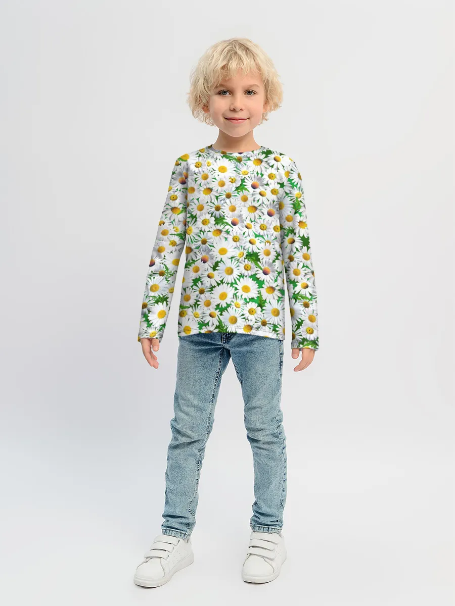 Детский лонгслив / Ромашки