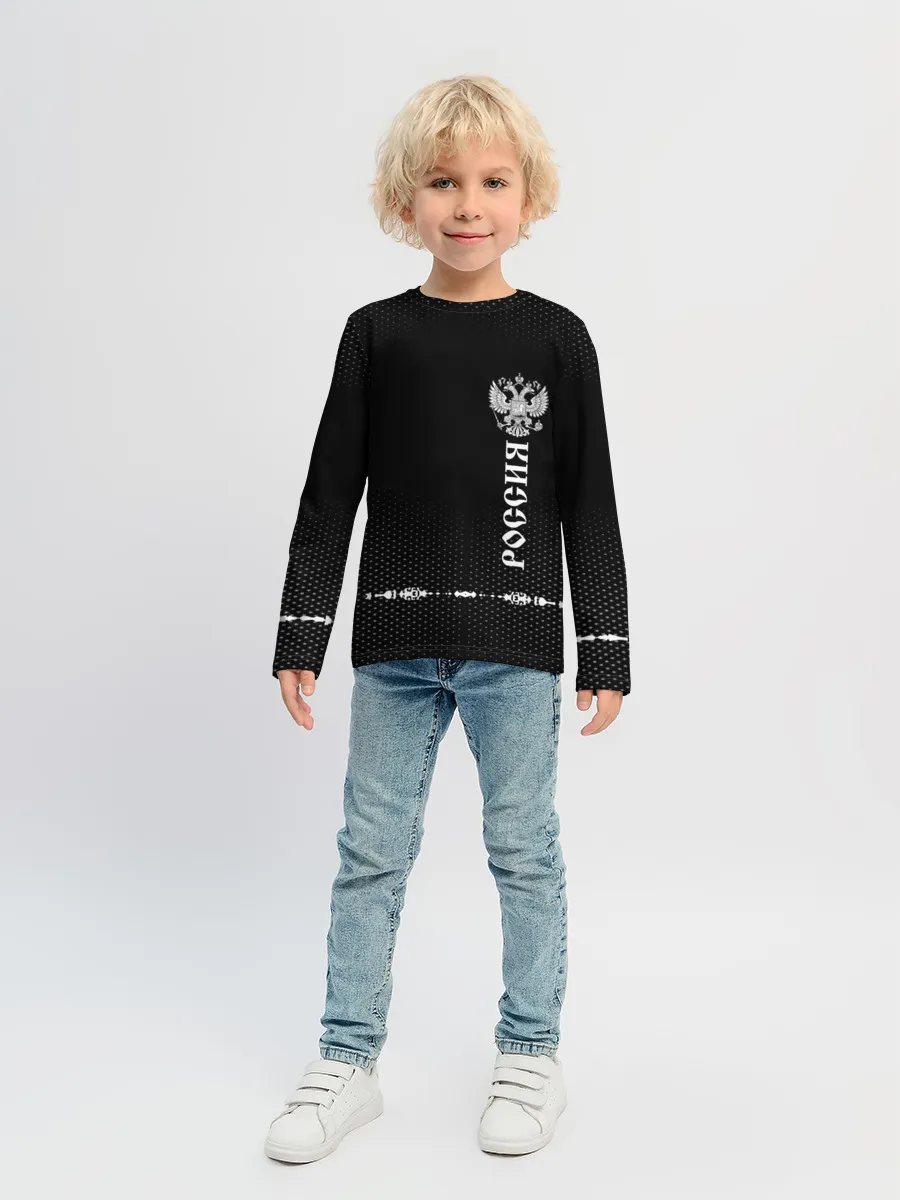 Детский лонгслив / Russia-collection black 2018