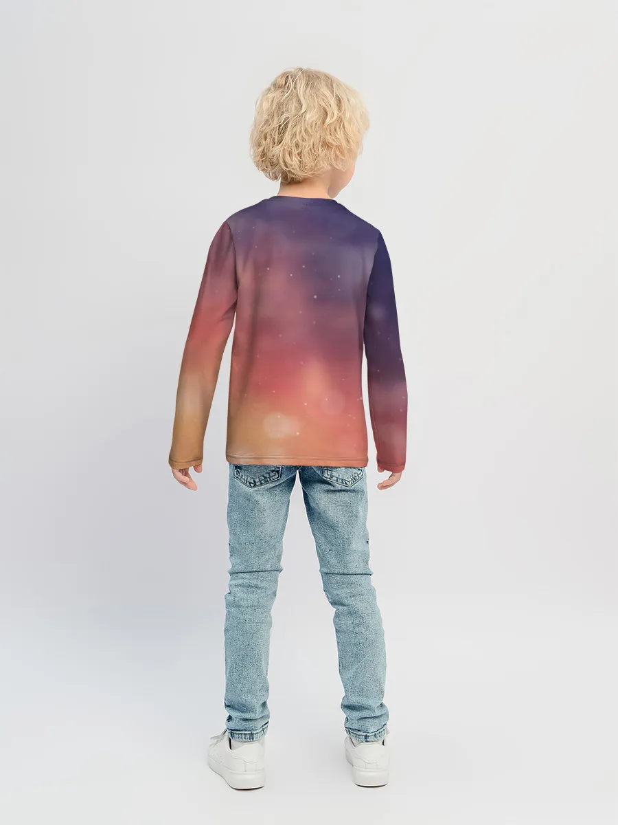 Детский лонгслив / Абстракция Градиент Текстура