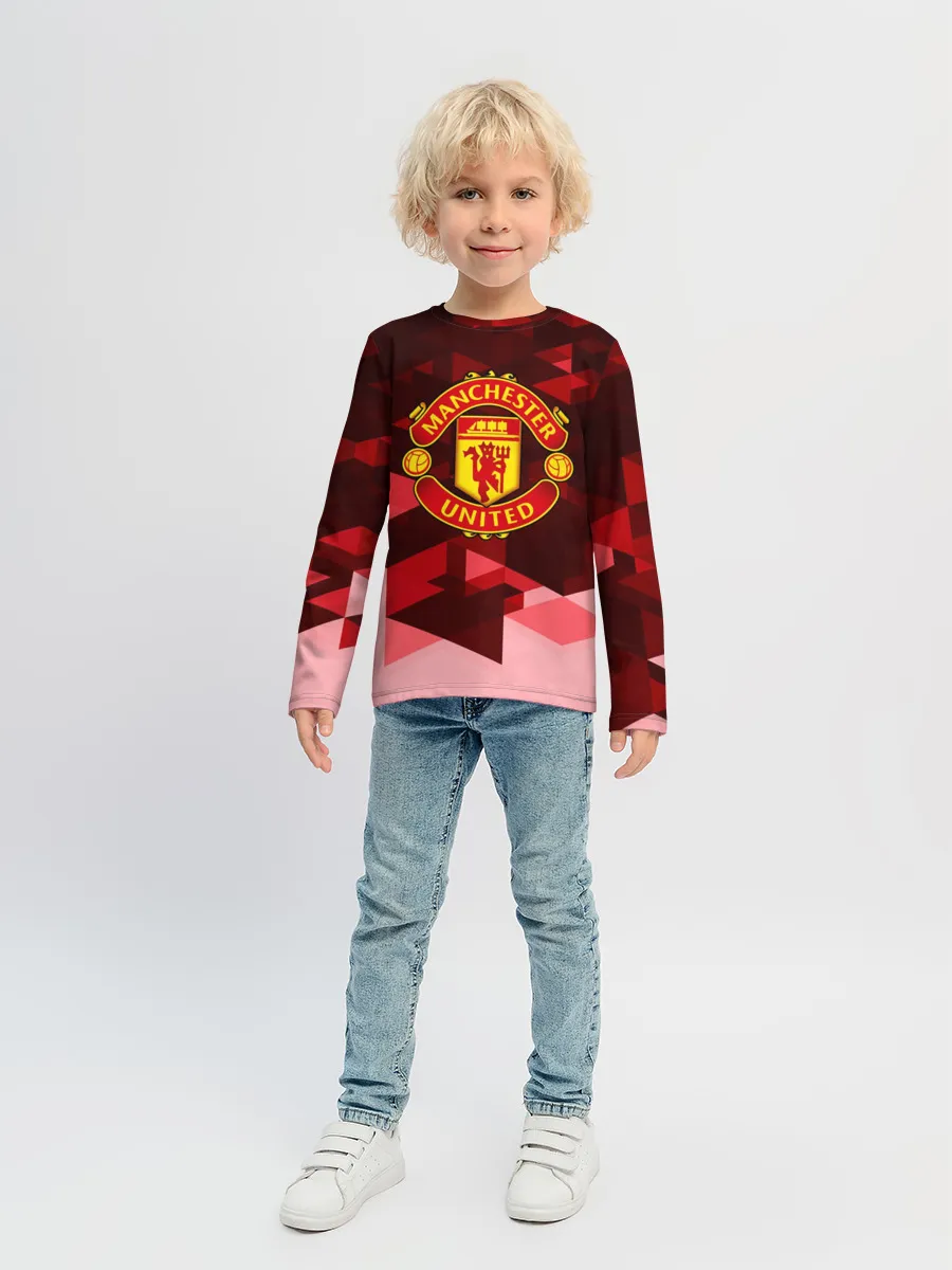 Детский лонгслив / Manchester United Abstract