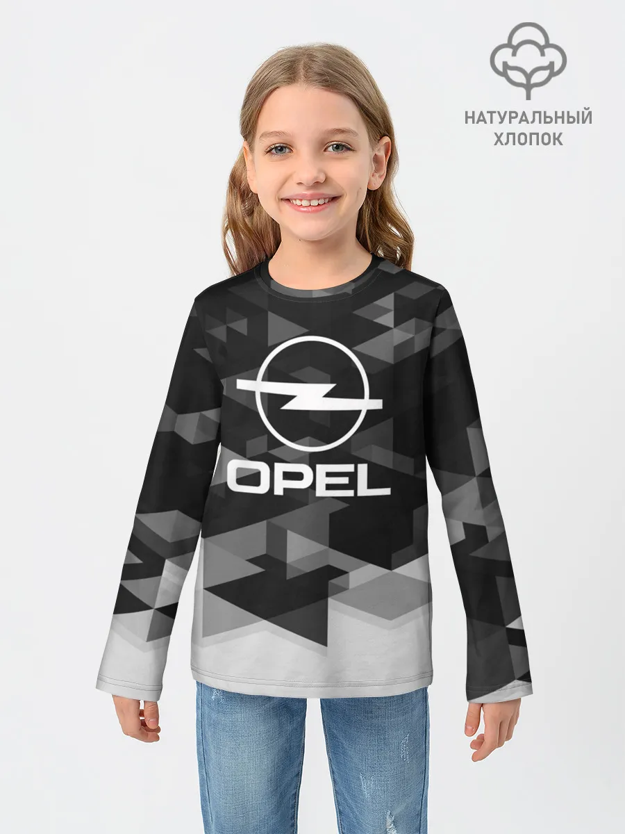 Детский лонгслив / Opel sport geometry