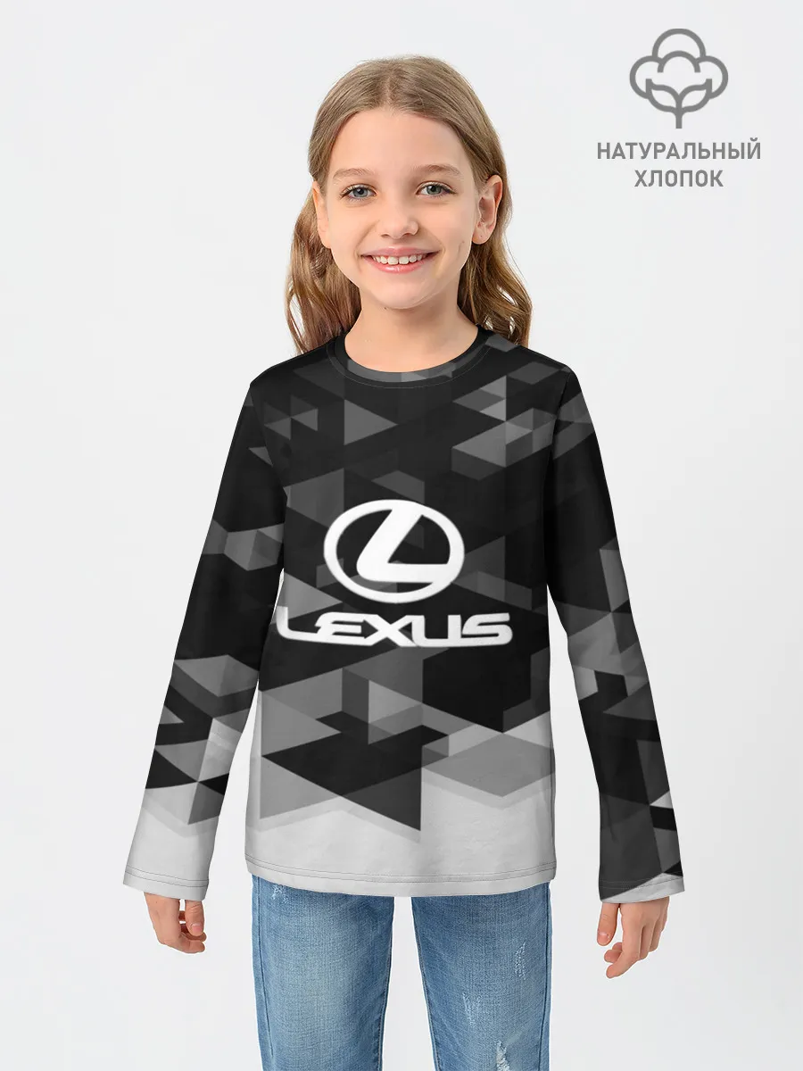 Детский лонгслив / Lexus sport geometry