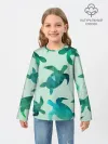 Детский лонгслив / Абстракция Черепахи Полигон
