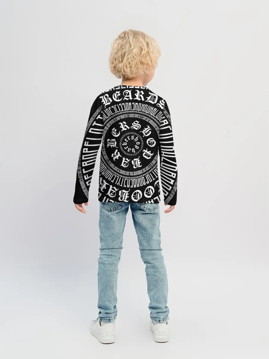 Детский лонгслив / Барбер Каллиграфия