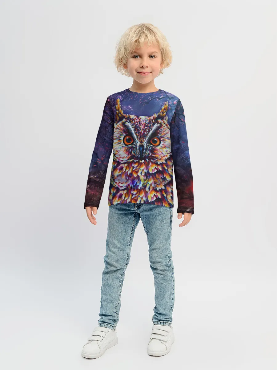 Детский лонгслив / Сова