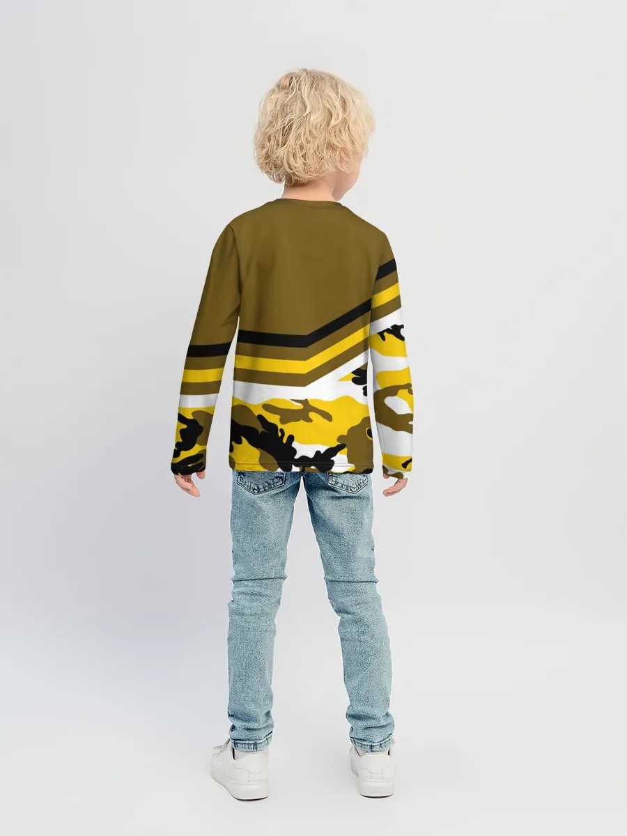 Детский лонгслив / Камуфляж Российская Империя