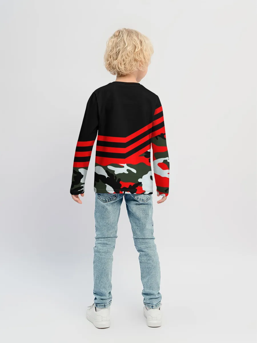 Детский лонгслив / Камуфляж Полиция