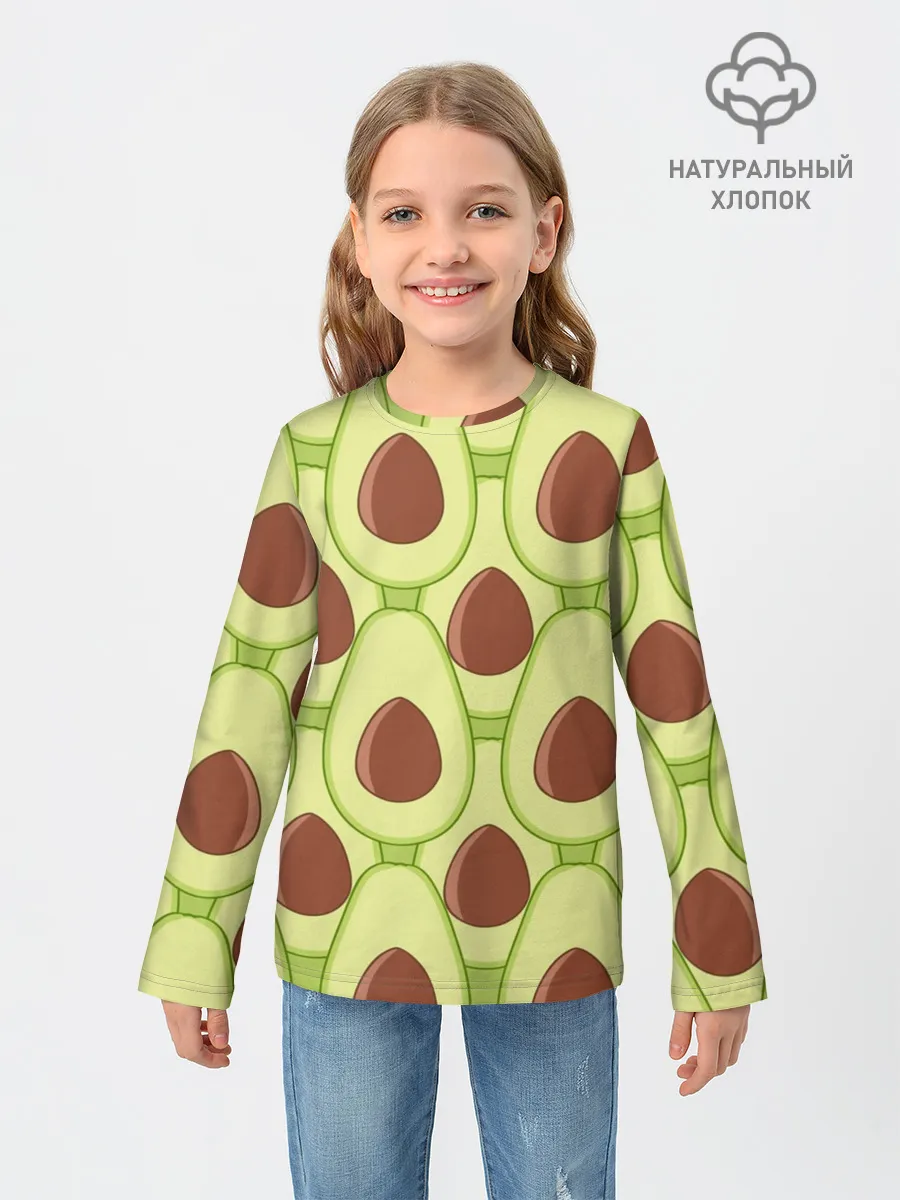 Детский лонгслив / Авокадо