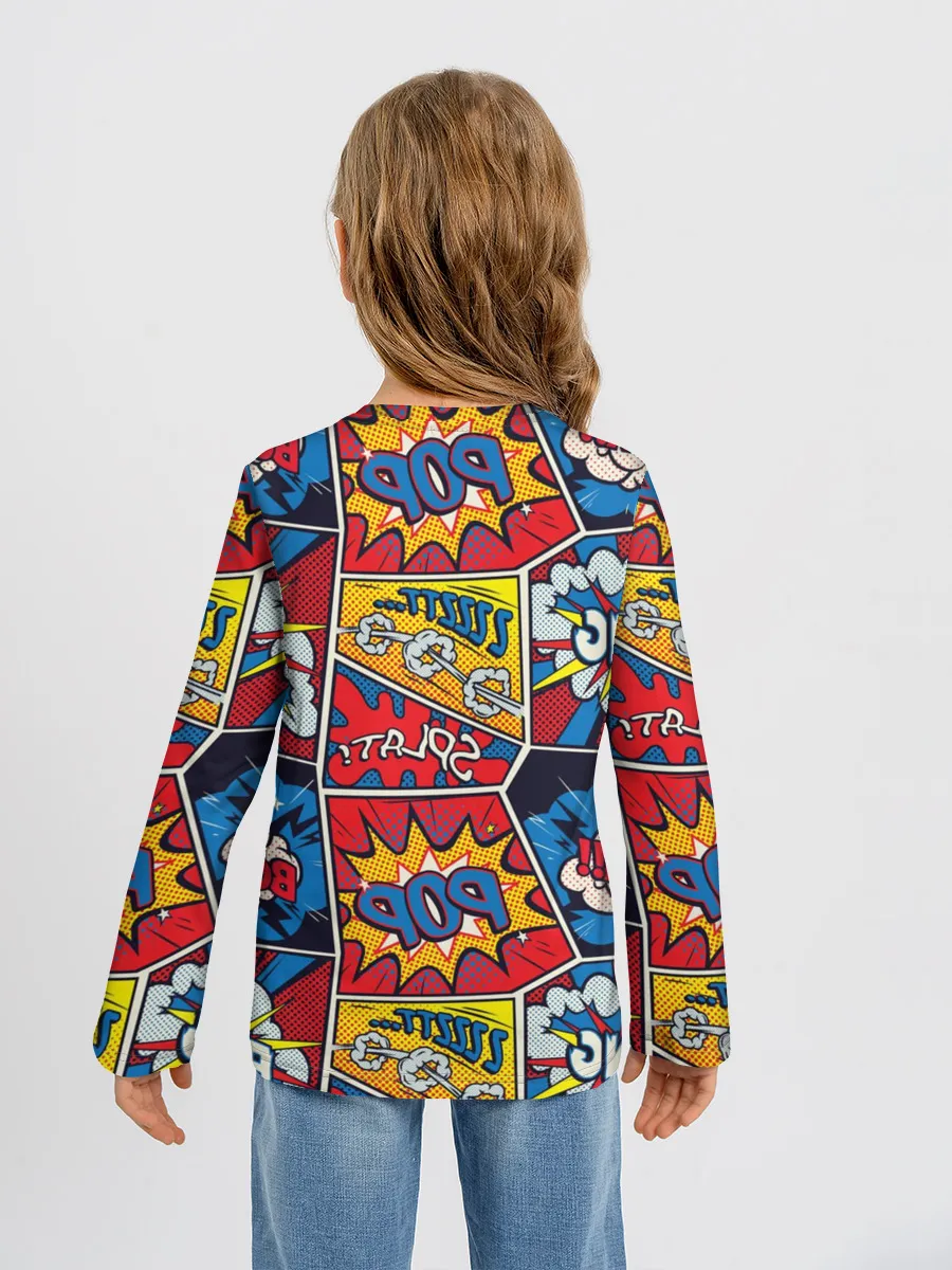 Детский лонгслив / Pop art pattern
