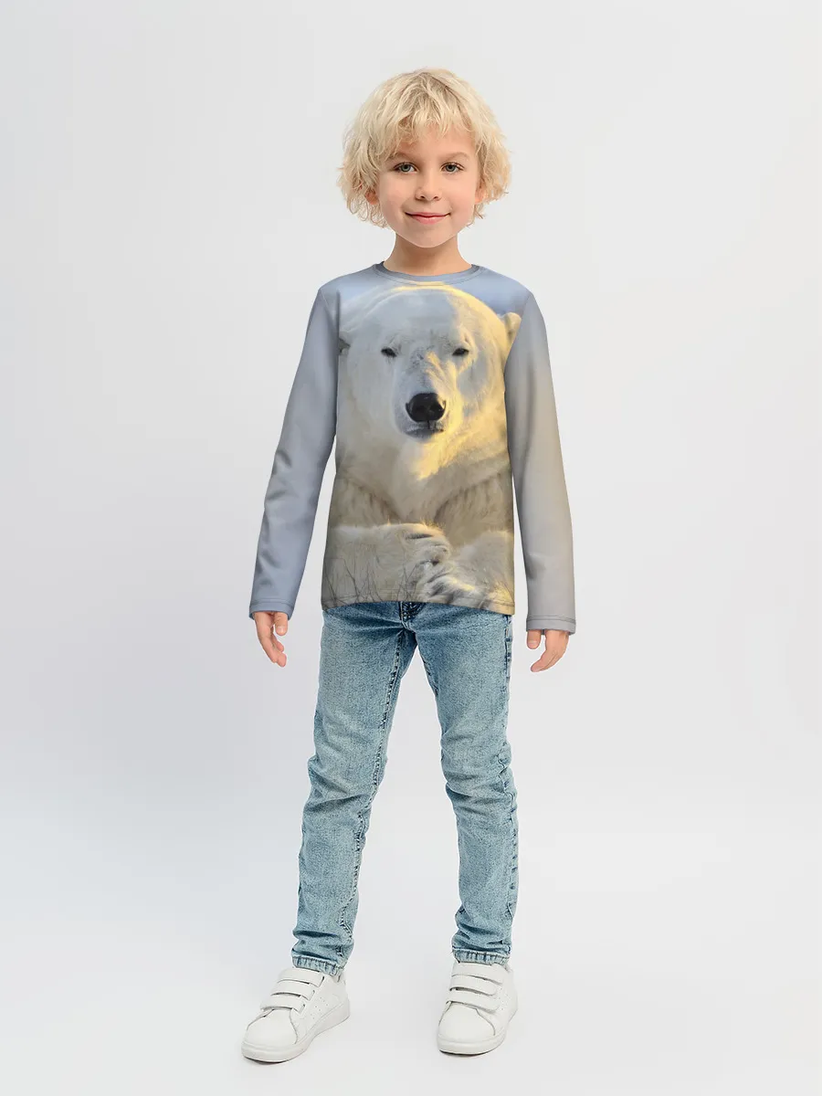 Детский лонгслив / Медведь