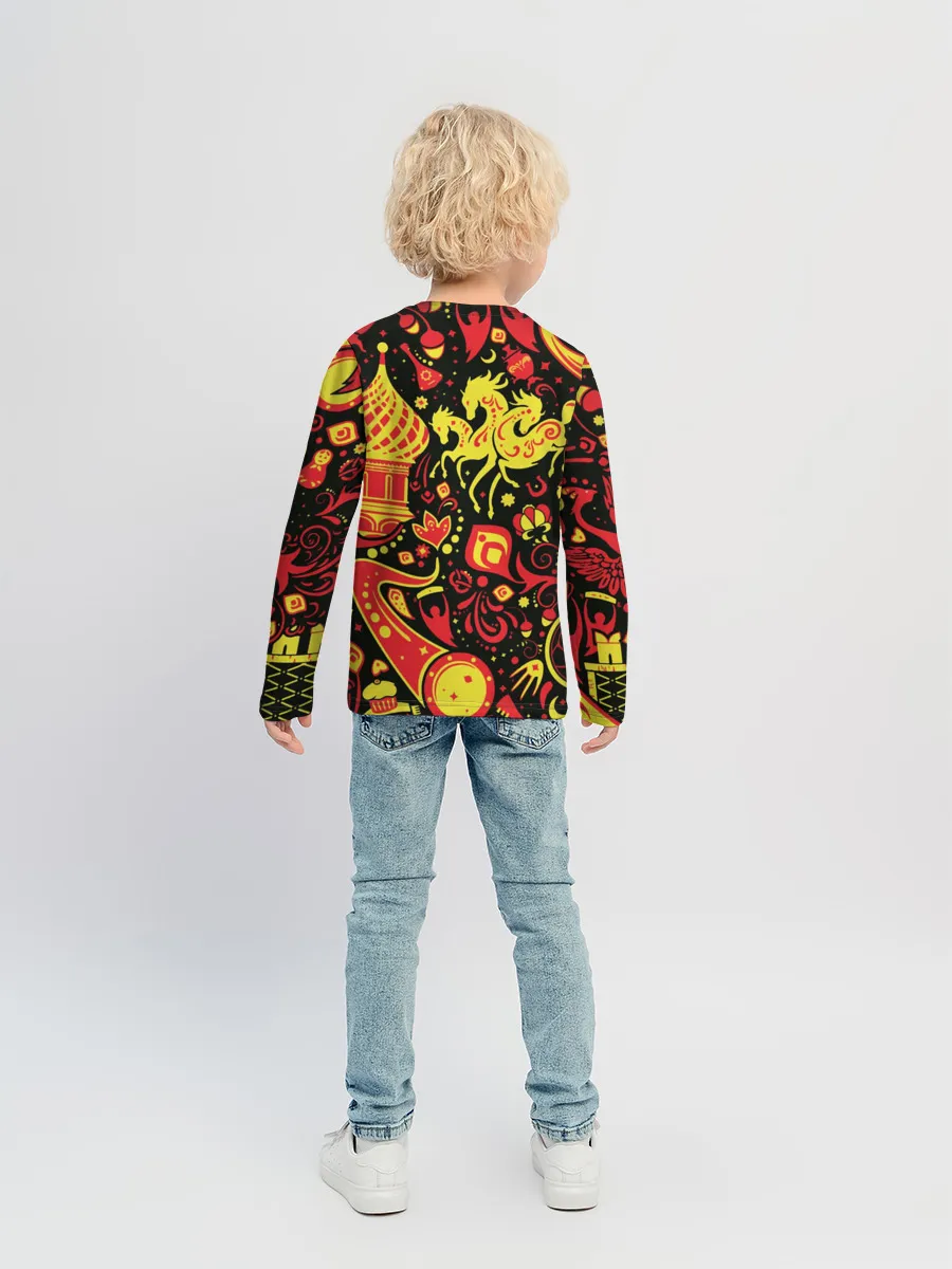 Детский лонгслив / Орнамент - Россия