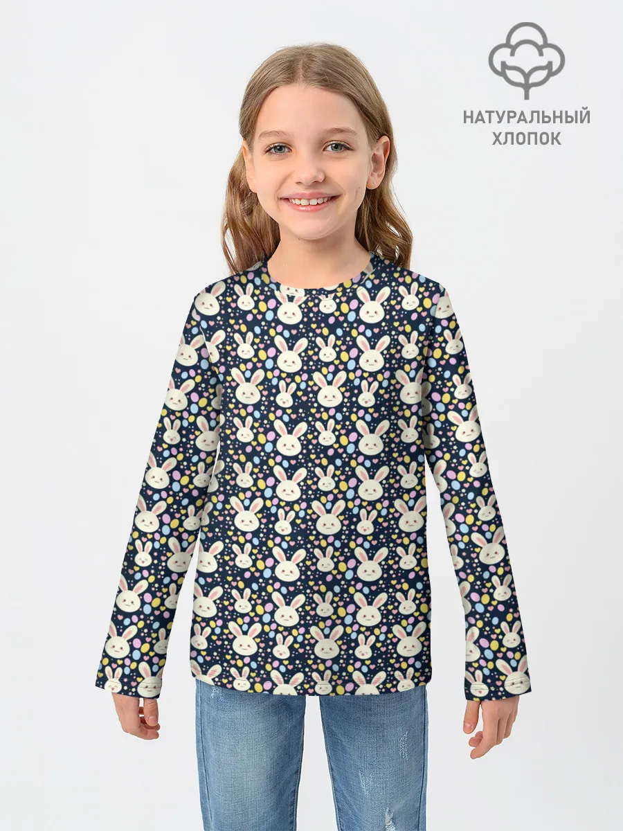 Детский лонгслив / Зайцы