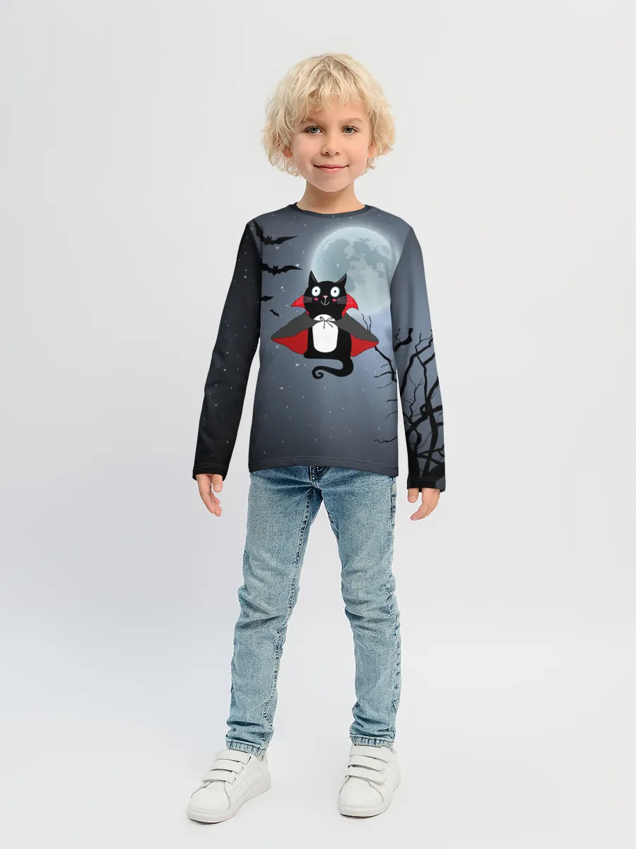 Детский лонгслив / Котик-готик