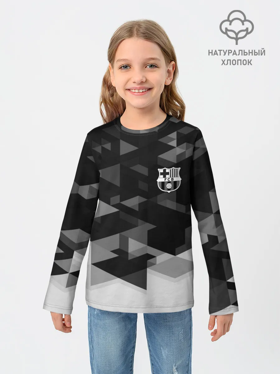 Детский лонгслив / Barcelona Geometry Sport