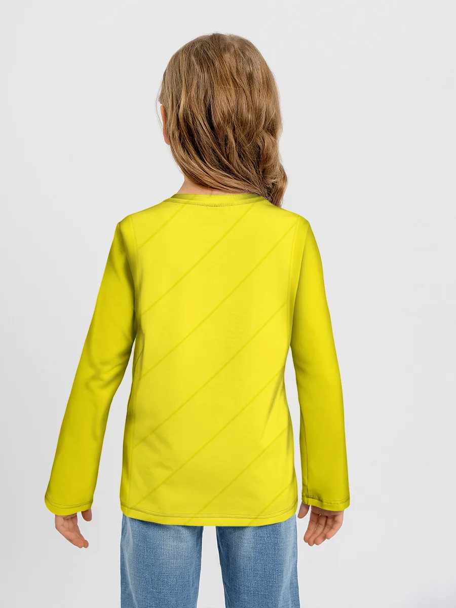 Детский лонгслив / Швеция домашняя форма ЧМ 2018