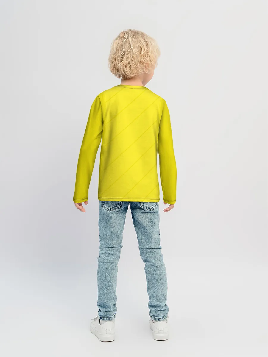 Детский лонгслив / Швеция домашняя форма ЧМ 2018