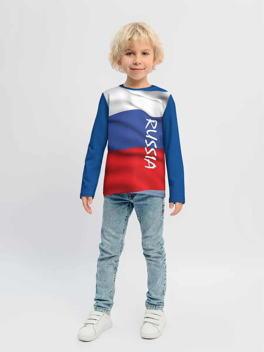 Детский лонгслив / ФЛАГ РОССИИ.