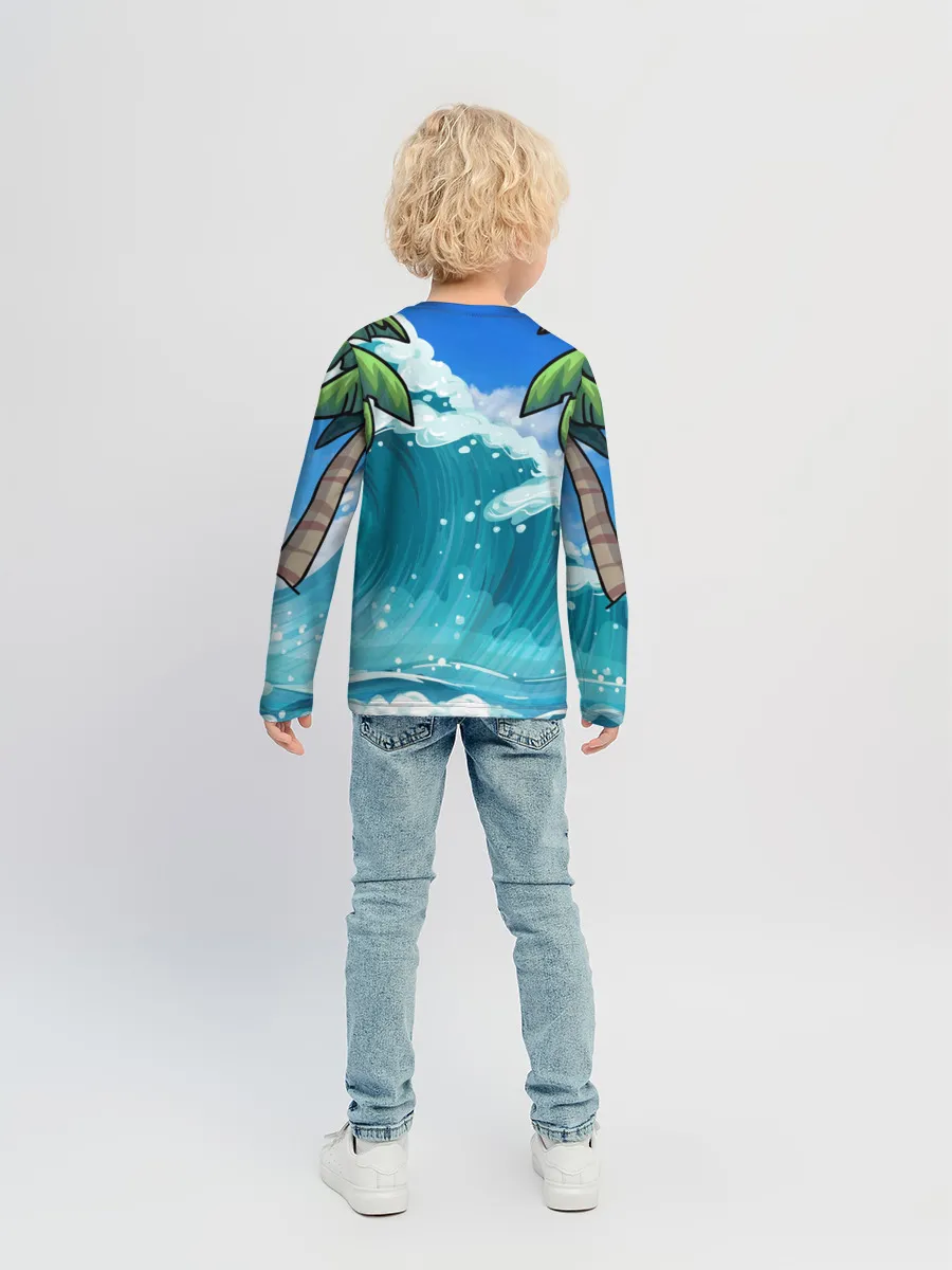Детский лонгслив / Сёрфинг на Пицце