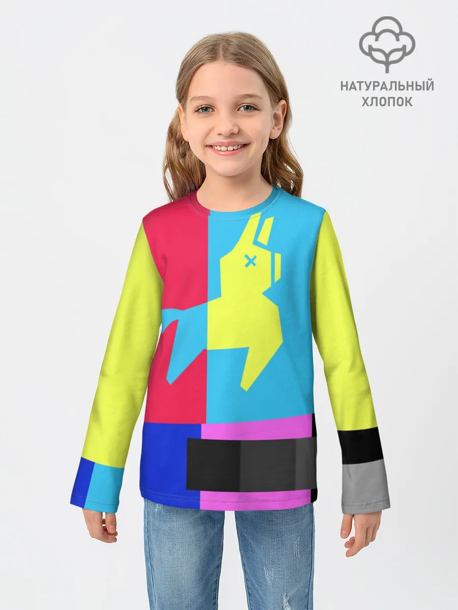 Детский лонгслив / Лама Фортнайт