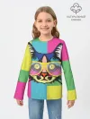 Детский лонгслив / Яркий Кот