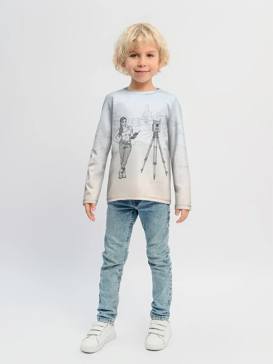 Детский лонгслив / Девушка с контроллером