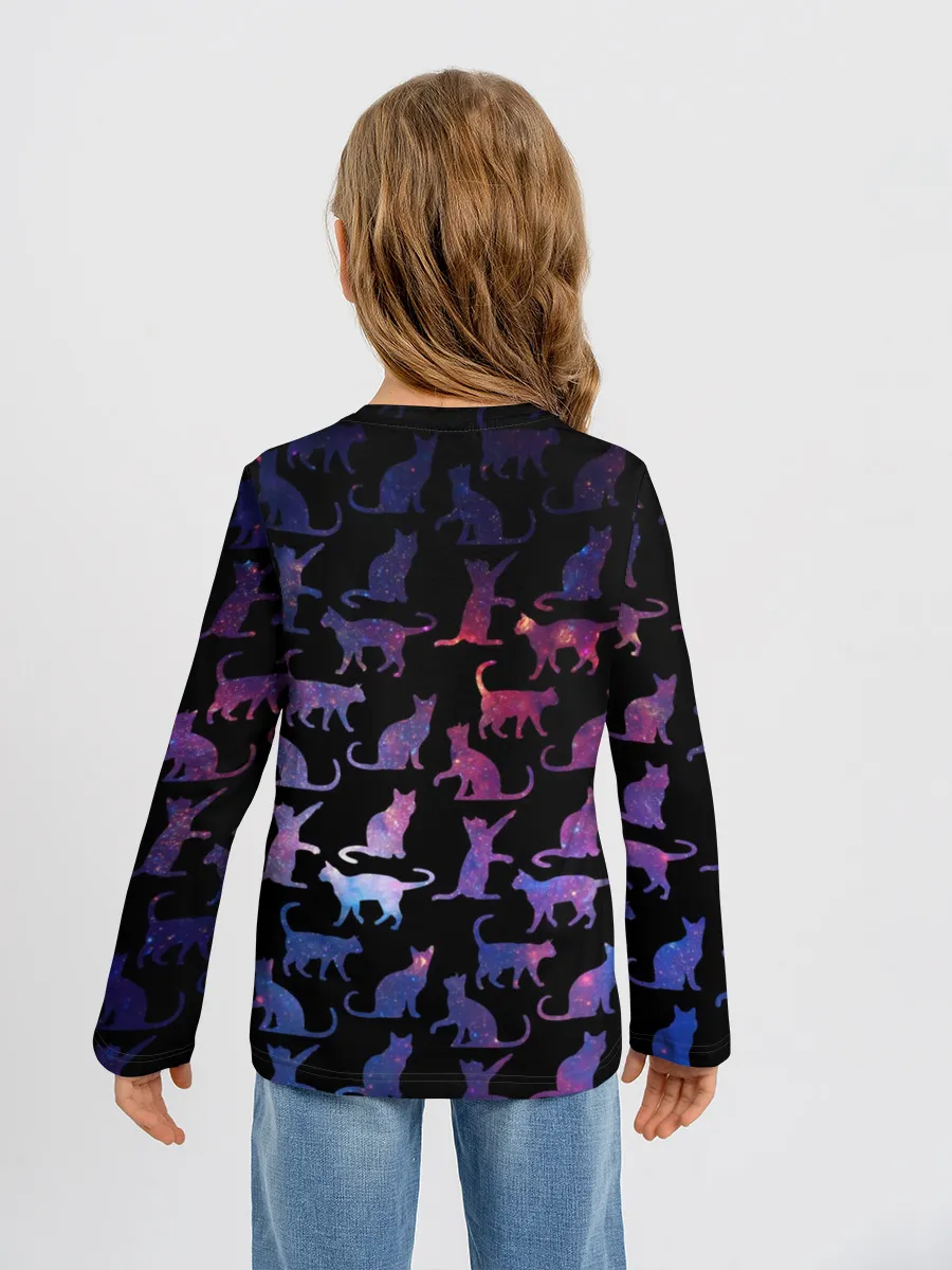Детский лонгслив / Космические Коты