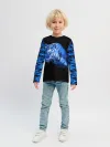Детский лонгслив / Синий тигр