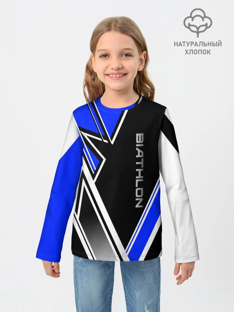 Детский лонгслив / Биатлон