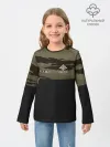 Детский лонгслив / Камуфляж пограничник