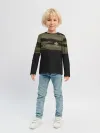 Детский лонгслив / Камуфляж пограничник