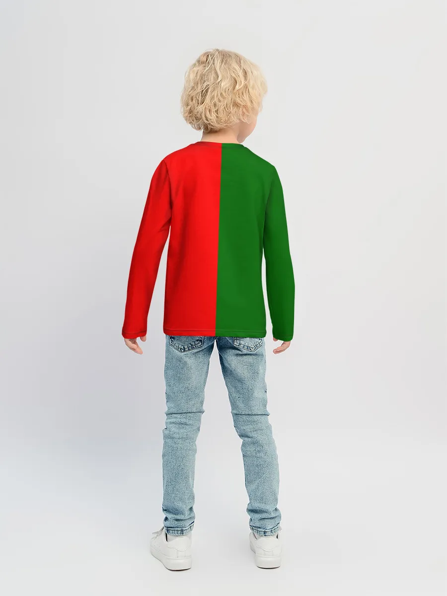 Детский лонгслив / Сборная Португалии флаг