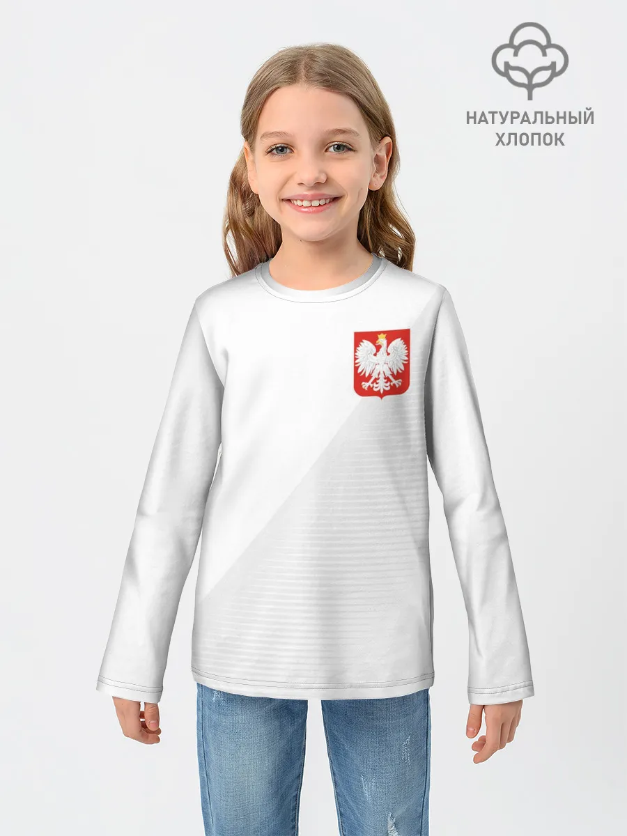 Детский лонгслив / Польша домашняя форма