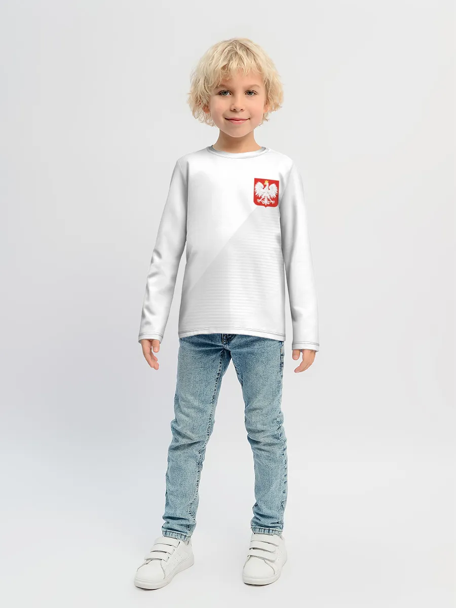 Детский лонгслив / Польша домашняя форма