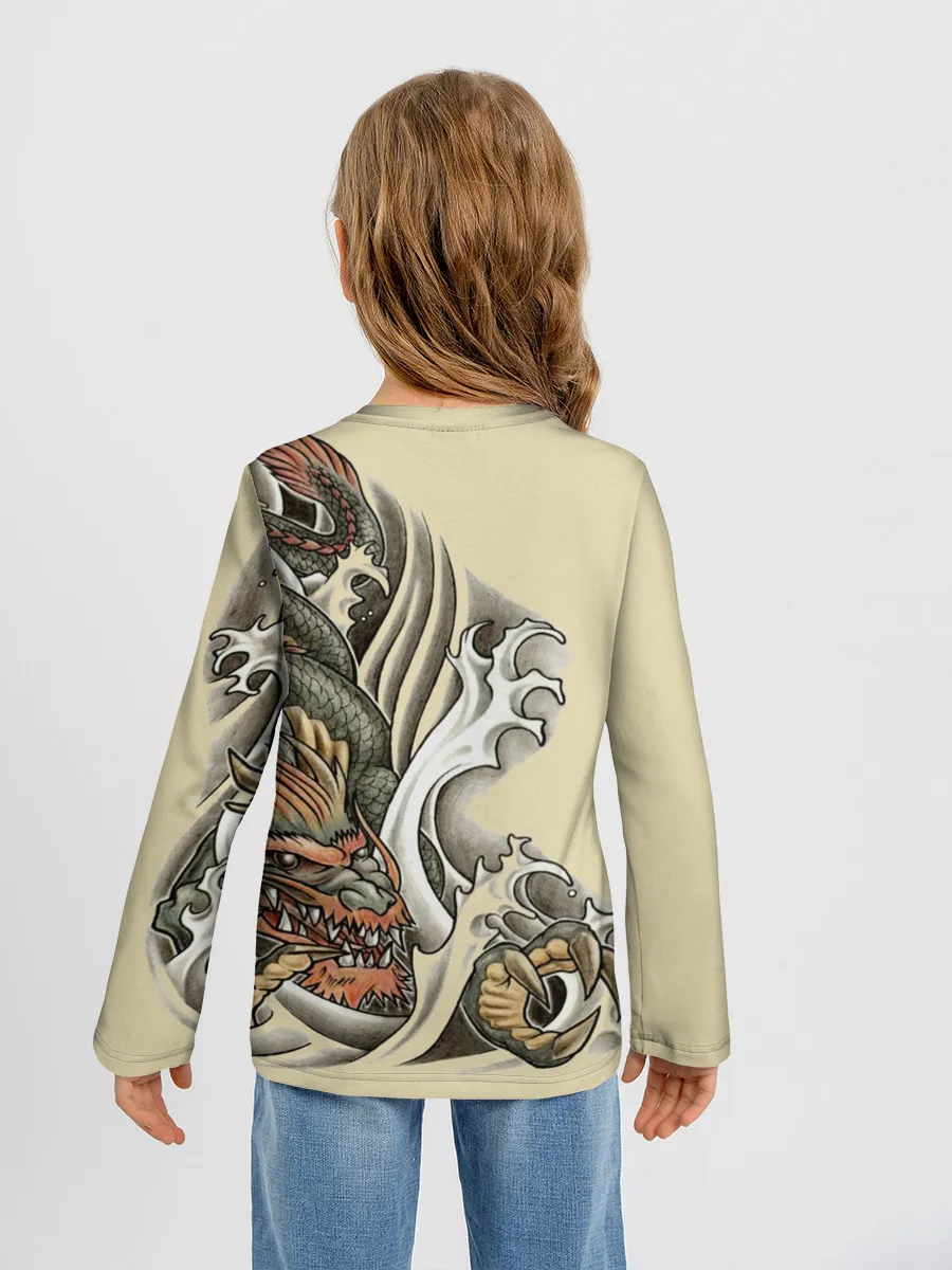 Детский лонгслив / Восточный дракон