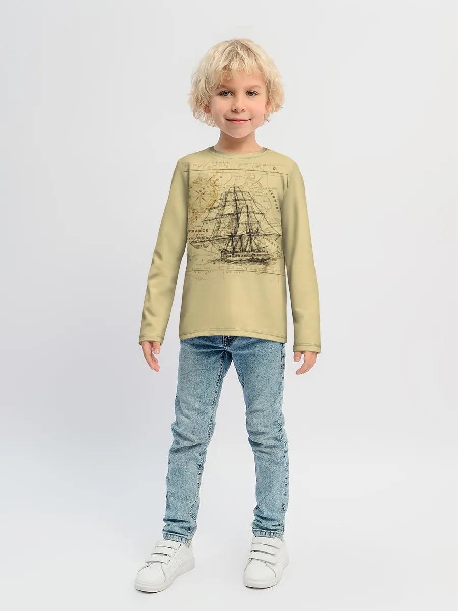 Детский лонгслив / Старая карта